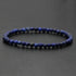 4mm Natural Stone Lapis Lazuli Bead Stretch Bracelet for All