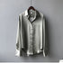 Spring Fashion Button Up Silk Shirt Vintage Blouse Women Satin Tops Office Lady Elegant Long Sleeves Female Loose Shirts 11355