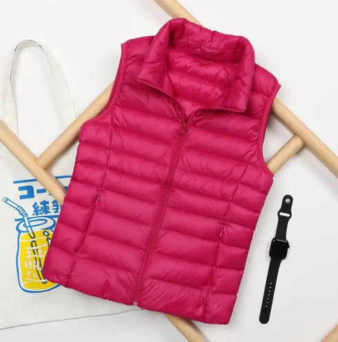 Women's Ultra-light Down Vest for Autumn and Winter