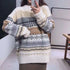 Vintage Striped Loose Pullover Sweater for Women