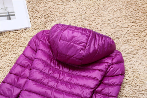 Women’s Lightweight Hooded Puffer Jacket in 15 Colours