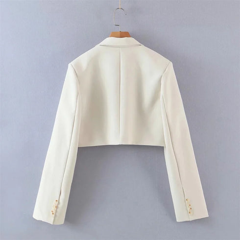 XEASY Women's Tweed Blazer and Skirt Suit Set