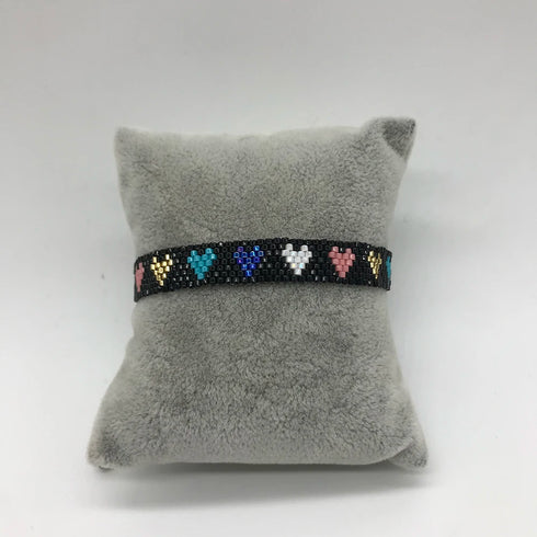 Handmade MIYUKI Bead Rainbow Heart Star Bracelet