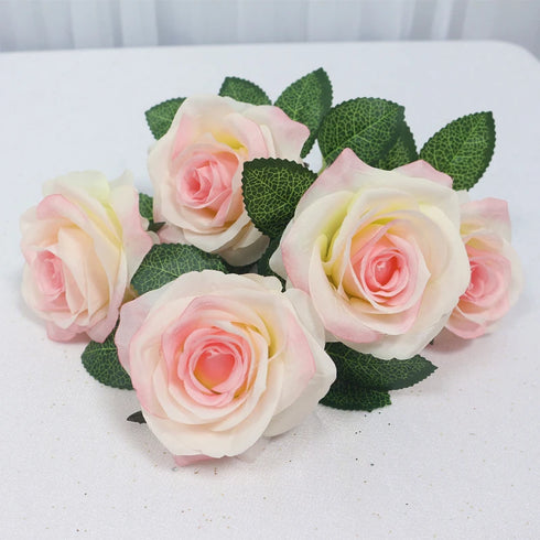 34cm Silk Rose Artificial Flower Bouquet - 5 Heads