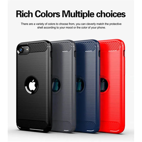 Shockproof TPU Carbon Fiber iPhone SE Case