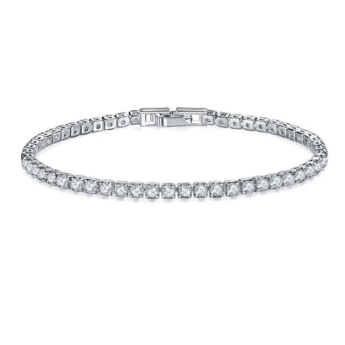 Iced Out CZ Tennis Chain Bracelet for Men and Women