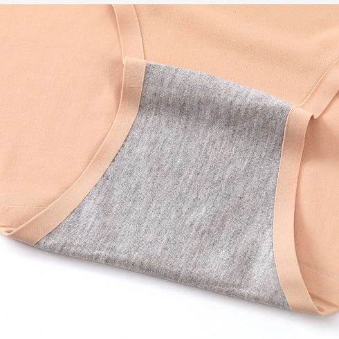 6-Piece High-Waisted Ice Silk Women's Briefs