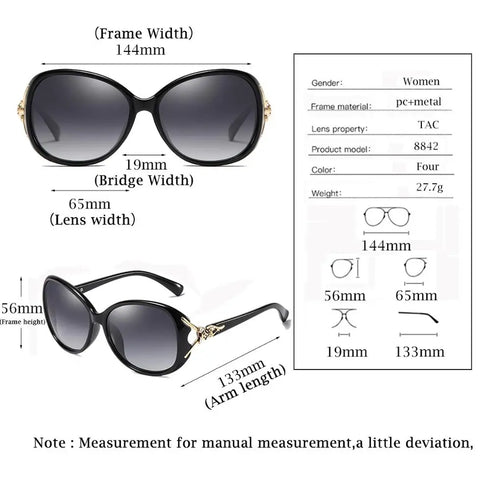 YUNSIYIXING Women's Polarized Butterfly Sunglasses