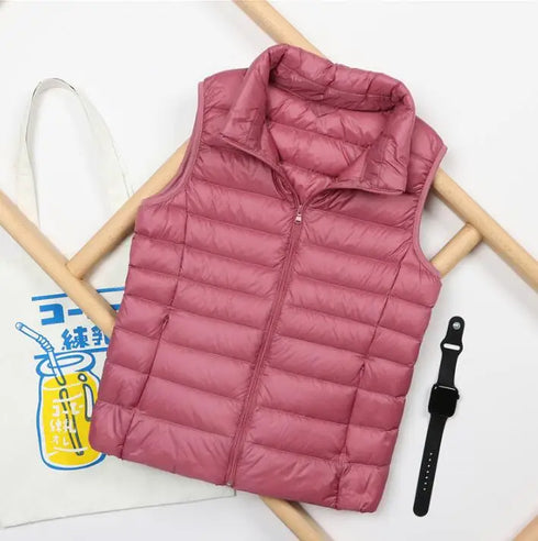 Women's Ultra-light Down Vest for Autumn and Winter