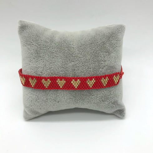 Handmade MIYUKI Bead Rainbow Heart Star Bracelet