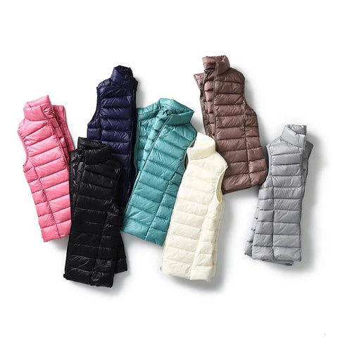 Women's Ultra-light Down Vest for Autumn and Winter