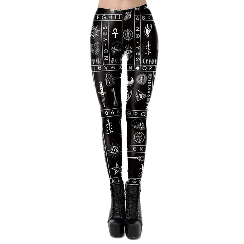 Gothic Steampunk Print Leggings for Women