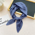 Pleated Print Silk Scarf - 70x70cm