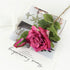 Real Touch Rose Christmas Decorations - Silk Flowers