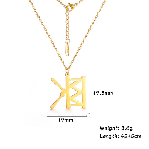 Lemegeton Stainless Steel Music Necklace Pendant for Women