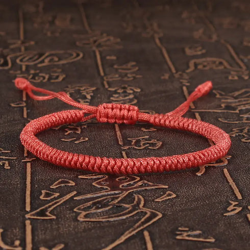 Lucky Red Rope Braided Adjustable Charm Bracelet