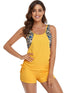 Leopard Print Splicing High Waist Tankini Swimsuit