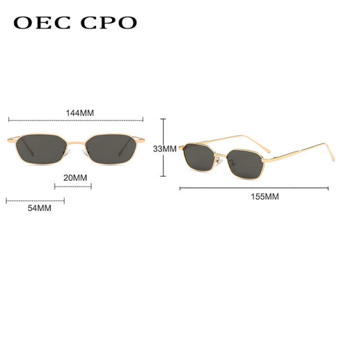 OEC CPO Small Square Sunglasses - Retro Style