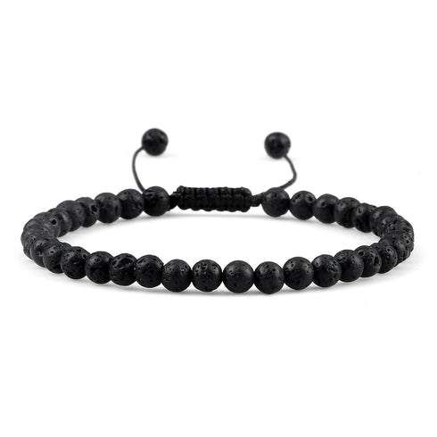 4MM Natural Stone Round Beads Bracelet