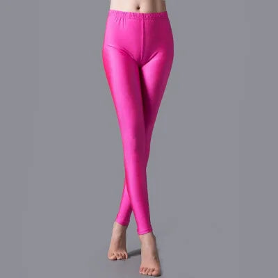 Women Shiny Pant Leggings Hot Selling Leggings Fluorescent