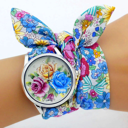 Shsby Ladies Fabric Wristwatch - Elegant Design