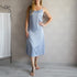 Satin Summer Backless Dress with Spaghetti Straps