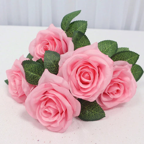 34cm Silk Rose Artificial Flower Bouquet - 5 Heads