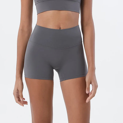 SOISOU High Waist Nylon Gym Shorts for Women