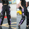 Women's Casual Cargo Joggers - Black & White