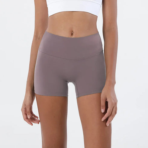 SOISOU High Waist Nylon Gym Shorts for Women