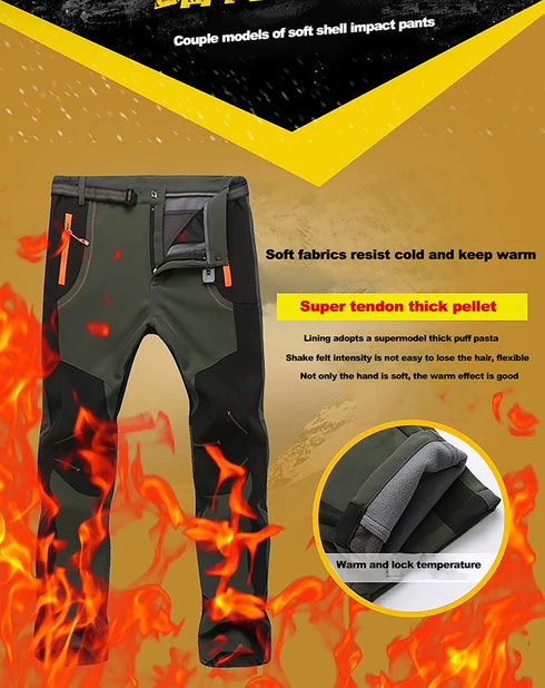 Women's Thick Fleece Winter Hiking Pants