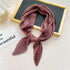 Pleated Print Silk Scarf - 70x70cm