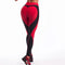 Heart Shape High Waist Leggings in Red and Black