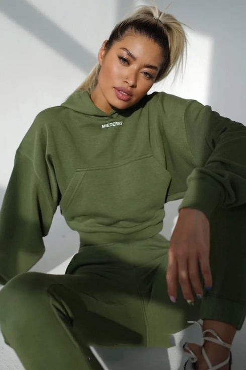 Women's Fleece Hooded Tracksuit Set