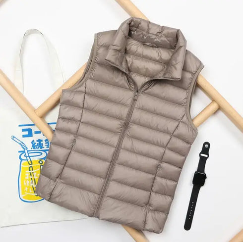 Women's Ultra-light Down Vest for Autumn and Winter