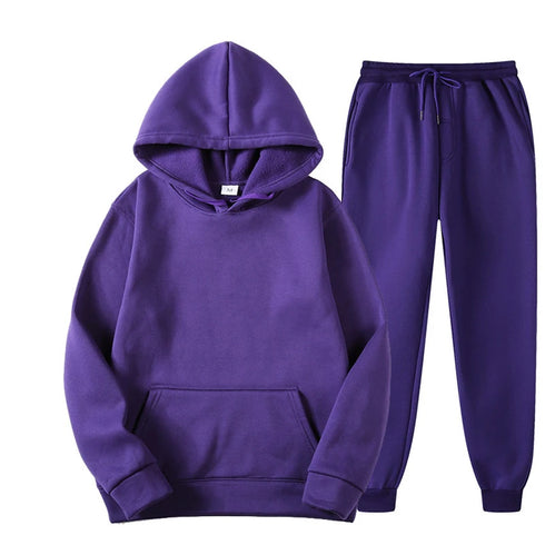 Women's Fleece Hooded Tracksuit Set