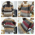 Vintage Striped Loose Pullover Sweater for Women