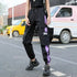 Women's Casual Cargo Joggers - Black & White