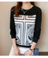 Printed Long Sleeve Casual Top for Women