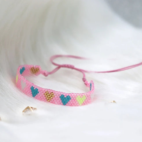 ZHONGVI Miyuki Heart Adjustable Bracelet