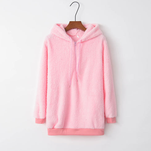 Women's Hooded Long-Sleeved Sweater Coat