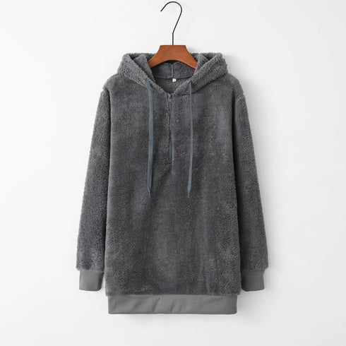 Women's Hooded Long-Sleeved Sweater Coat