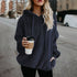 Women's Hooded Long-Sleeved Sweater Coat