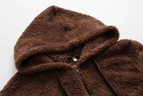 Women's Hooded Long-Sleeved Sweater Coat
