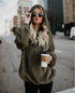 Women's Hooded Long-Sleeved Sweater Coat