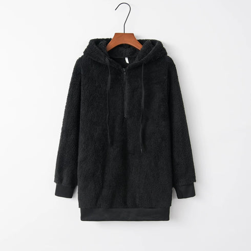 Women's Hooded Long-Sleeved Sweater Coat