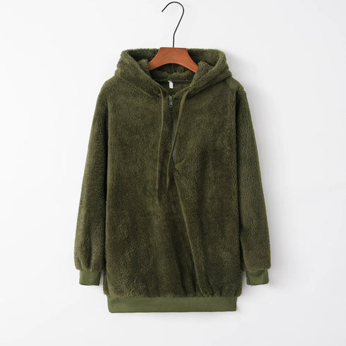 Women's Hooded Long-Sleeved Sweater Coat