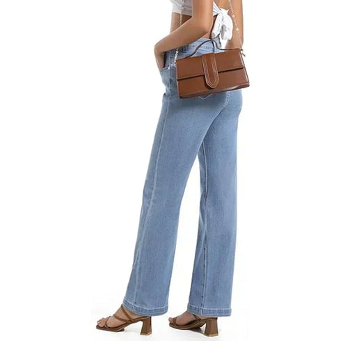 High Waist Straight Leg Jeans for Women