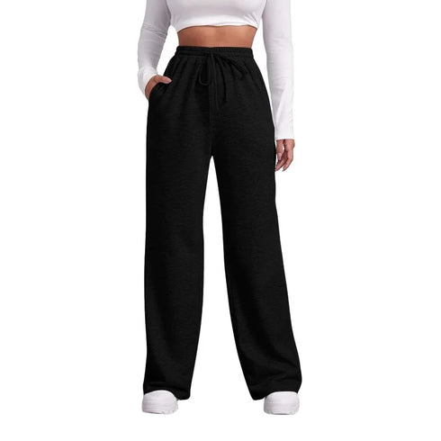 Plus Size High Waisted Straight Sweatpants