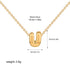 3D Bubble Initial A-Z Mini Necklace - Gold Plated